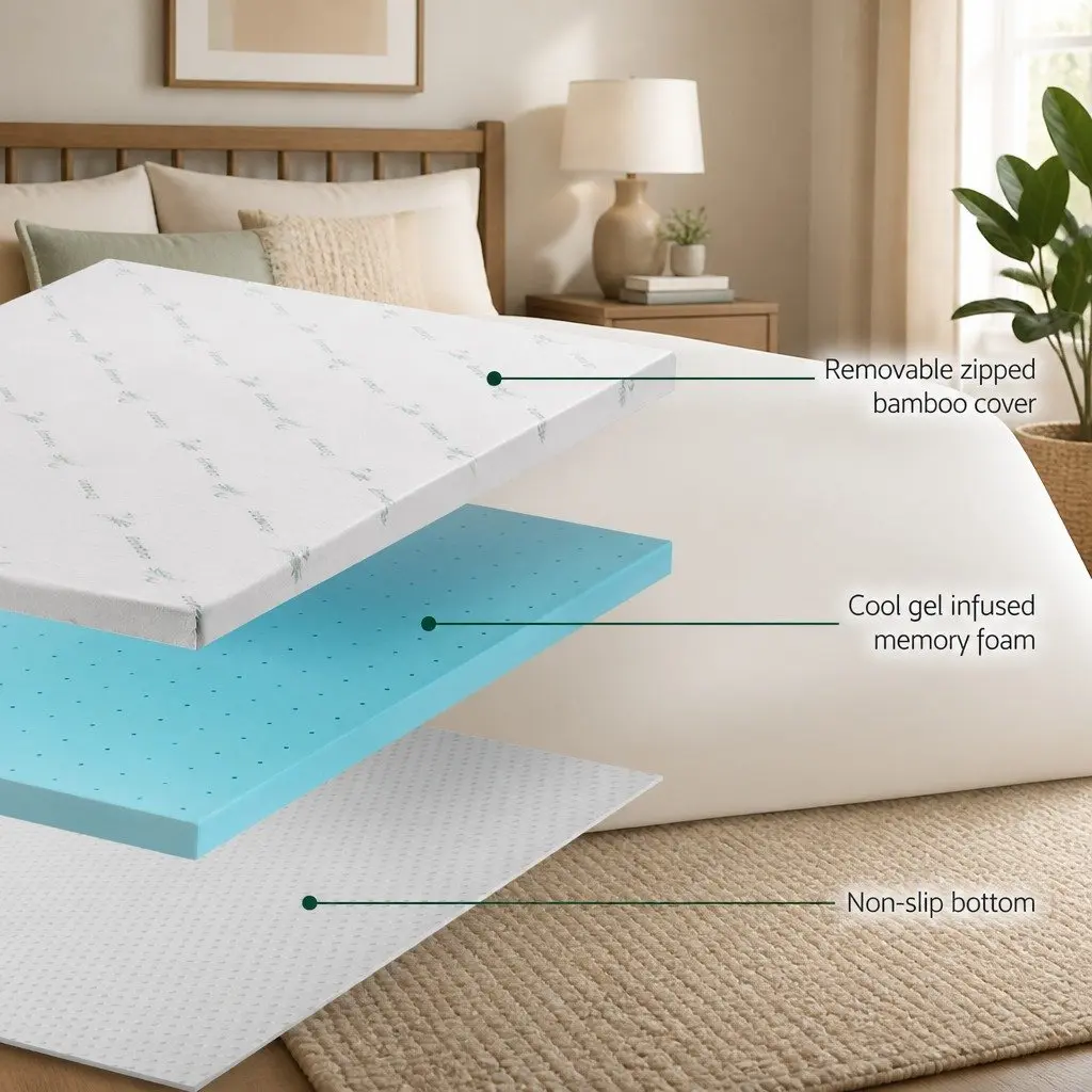 8cm Double Memory Foam Topper