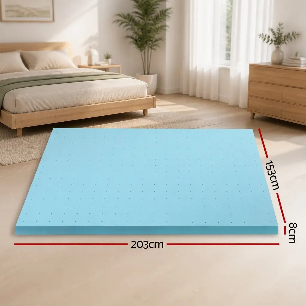 Memory Foam Mattress Topper Queen Bed 8cm