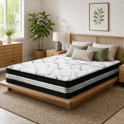 Double Mattress 30cm Medium Firm Pocket Spring Bed Sleep Support Breathable