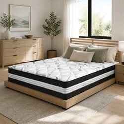 King Size Mattress 30cm Medium Firm Pocket Spring Bed Sleep Support