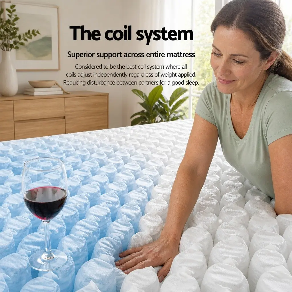 King Size Mattress 30cm Medium Firm Pocket Spring Bed Sleep Support