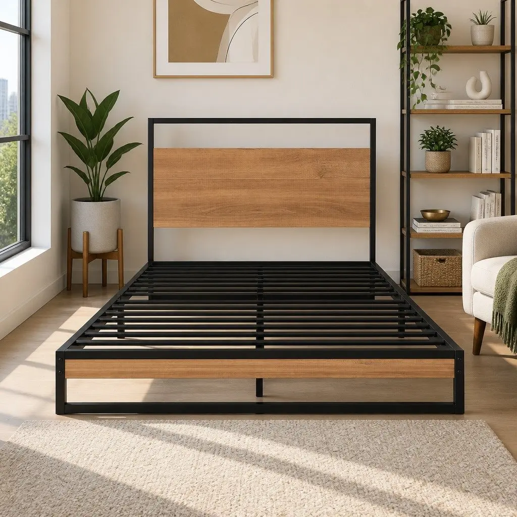 Single Metal Bed Frame & Pocket Spring Mattress