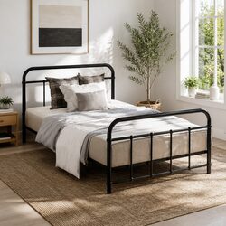 Specifications for Black Steel Single Bed Frame
