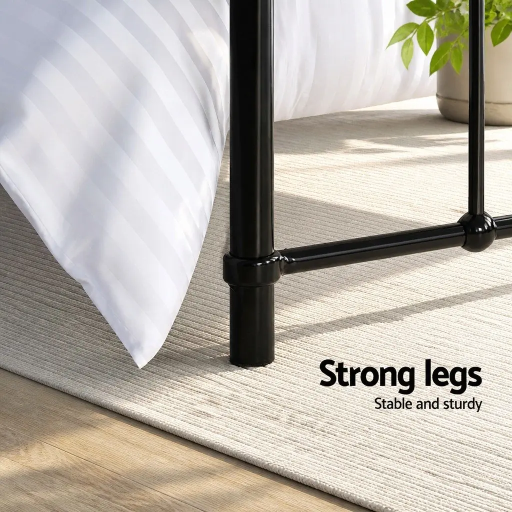 Black Steel Single Bed Frame
