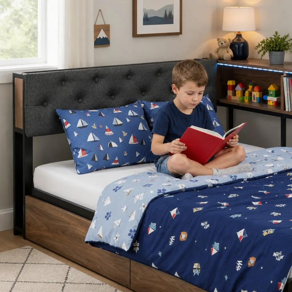 King Single Bed Frame with Storage