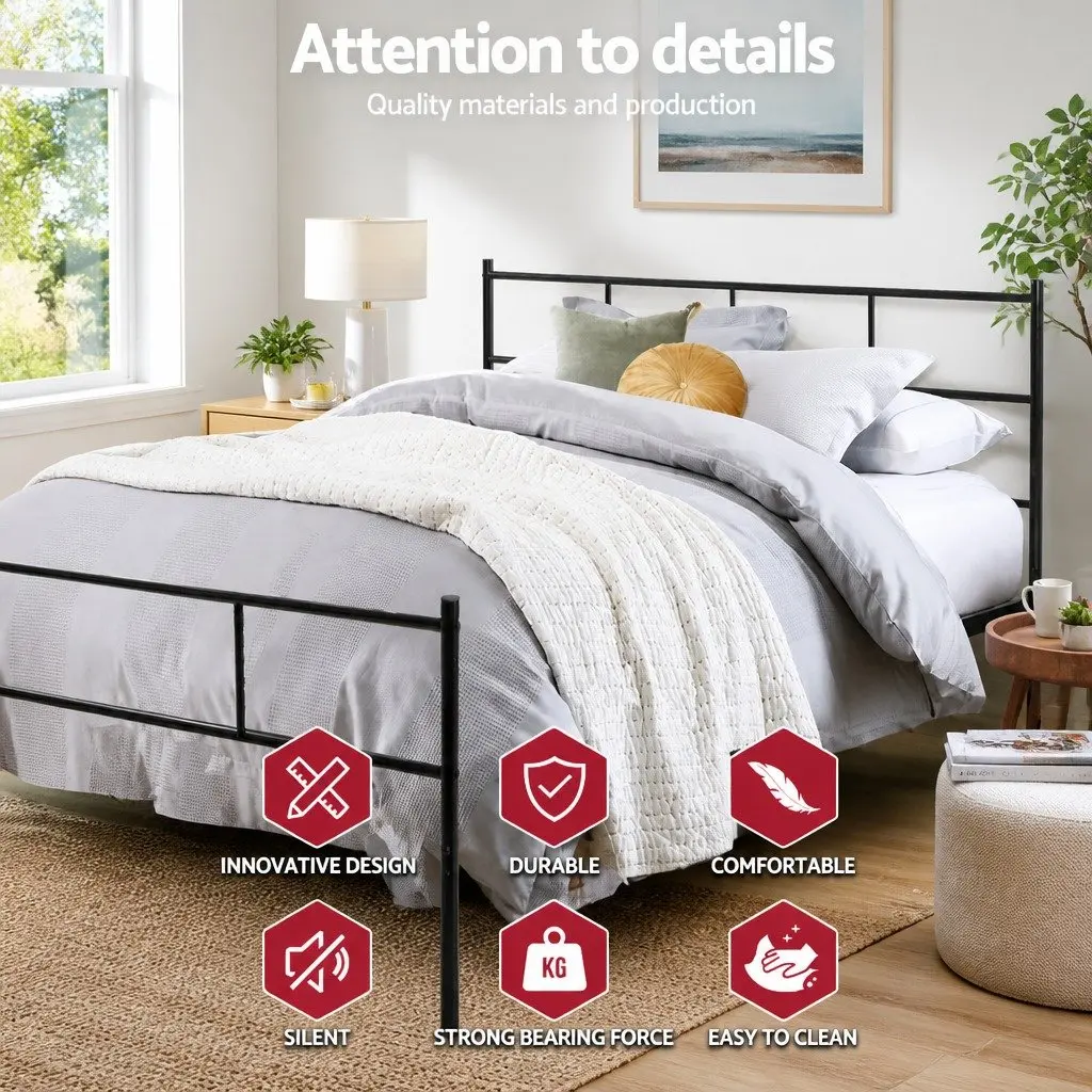Double Metal Bed Frame with Storage