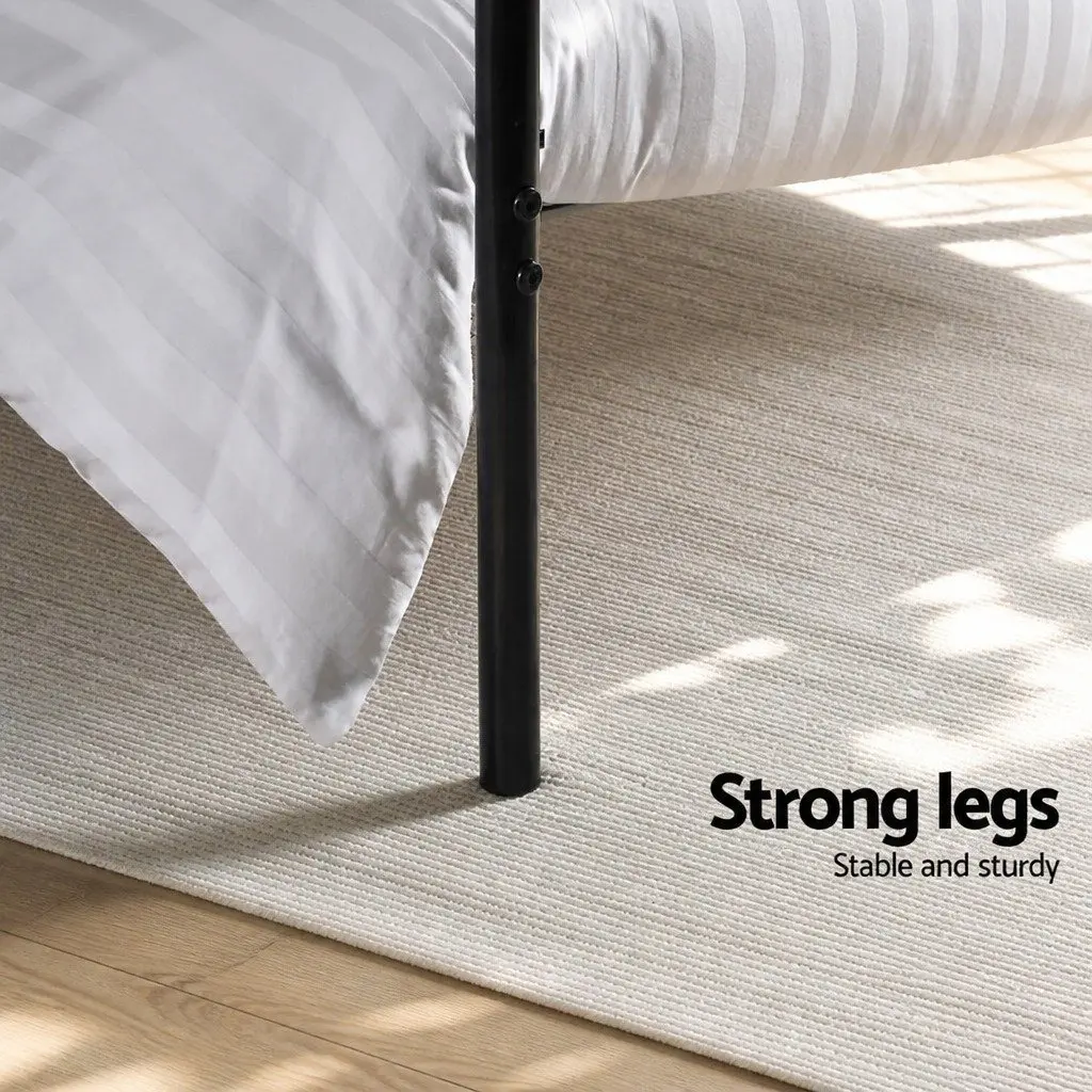 Black Metal Single Bed Frame