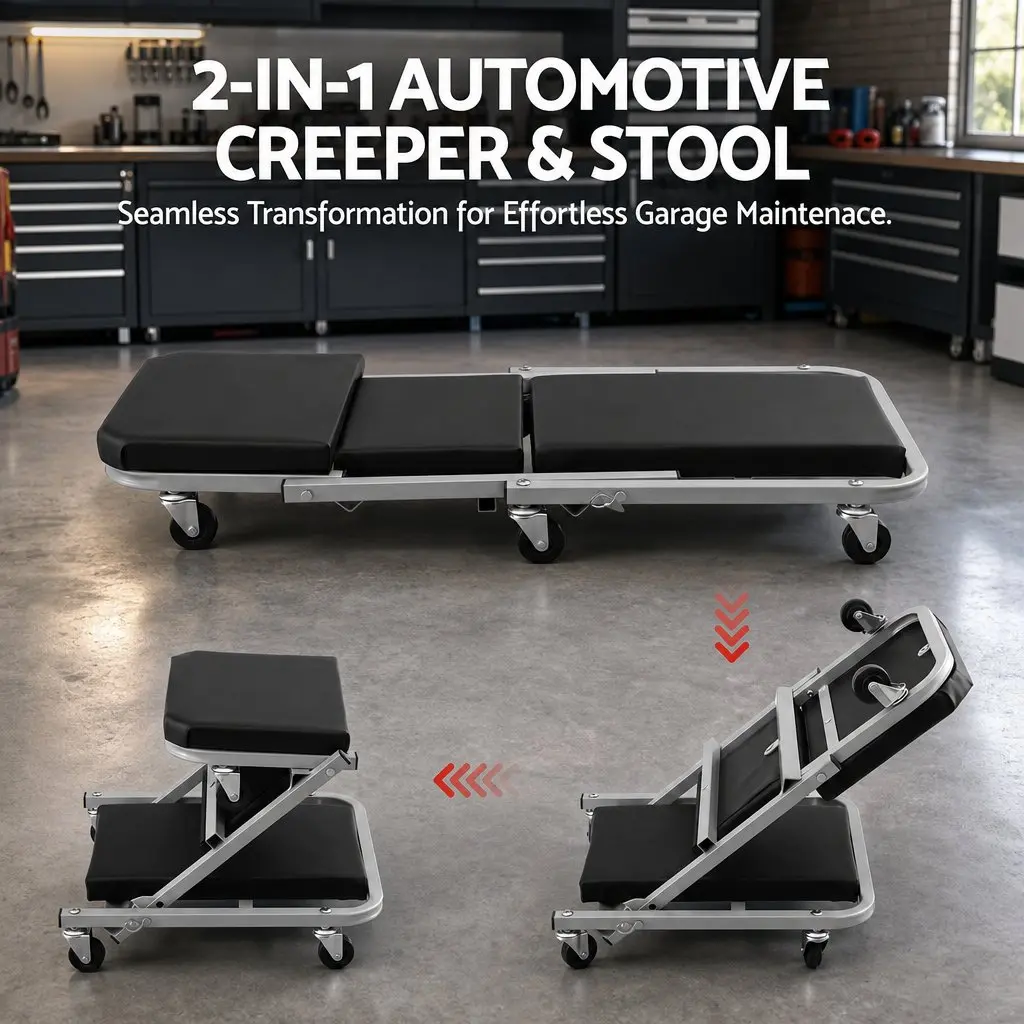 2-in-1 Garage Creeper and Stool