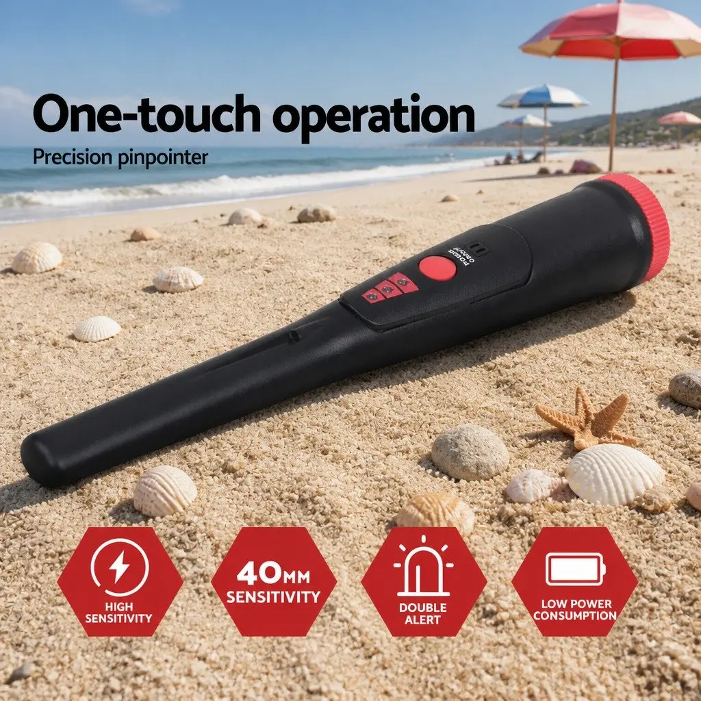 Metal Detector Pinpointer Kit Treasure Hunter Beach Search Waterproof LCD