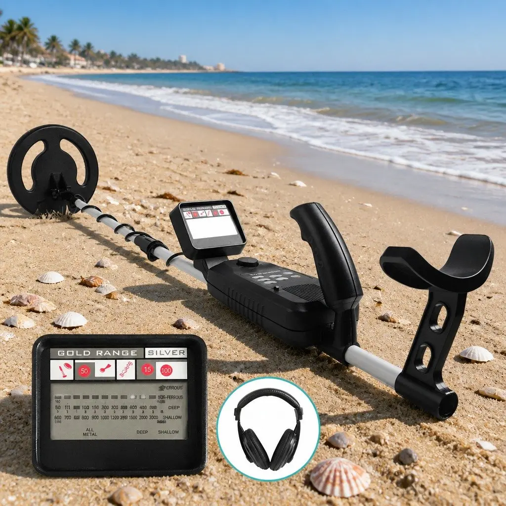 Metal Detector with 180MM Sensitivity and LCD Display