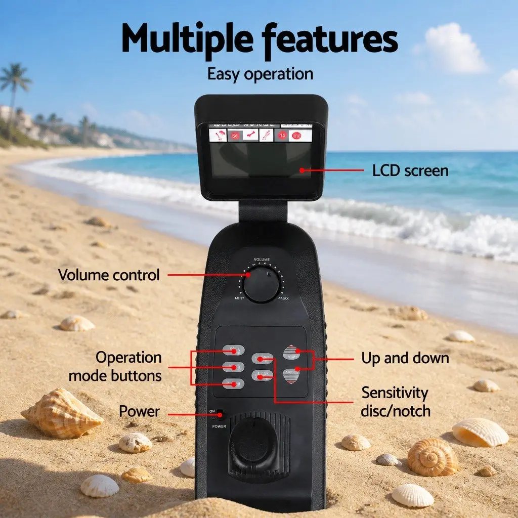 Metal Detector with 180MM Sensitivity and LCD Display