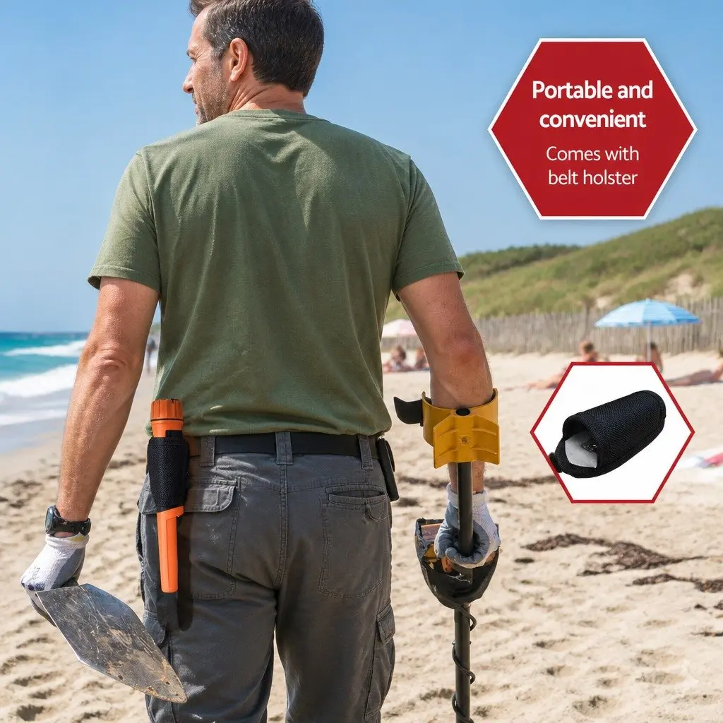 Metal Detector Handheld Waterproof 40MM for Indoor Outdoor Underwater Use