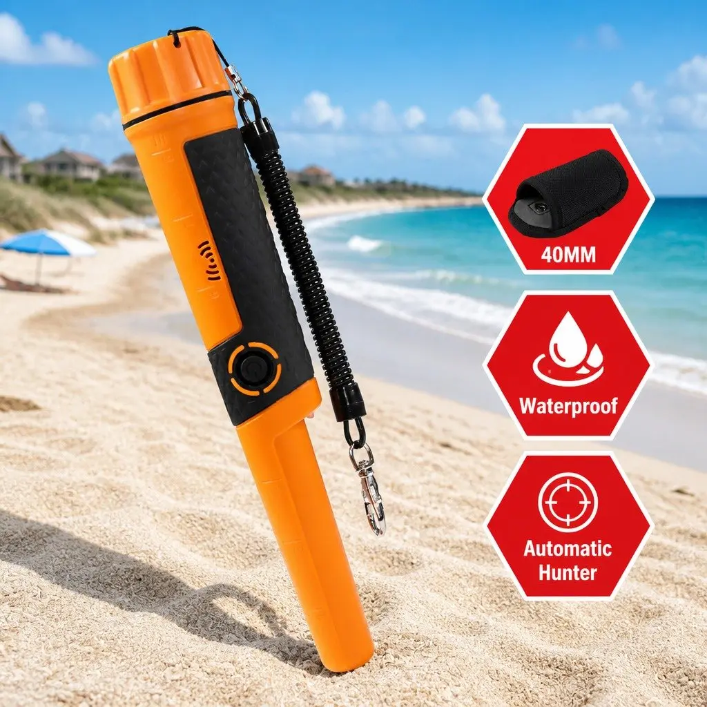 Metal Detector Handheld Waterproof 40MM for Indoor Outdoor Underwater Use