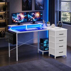 Specifications of L-Shaped Gaming Desk 140cm with LED