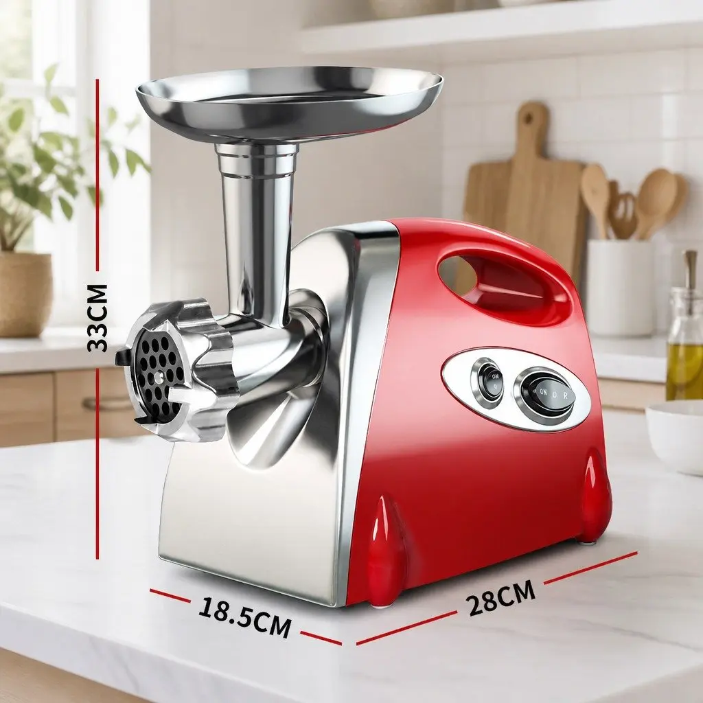 800W Electric Meat Grinder Mincer with Sausage Funnel Three Grinding Options