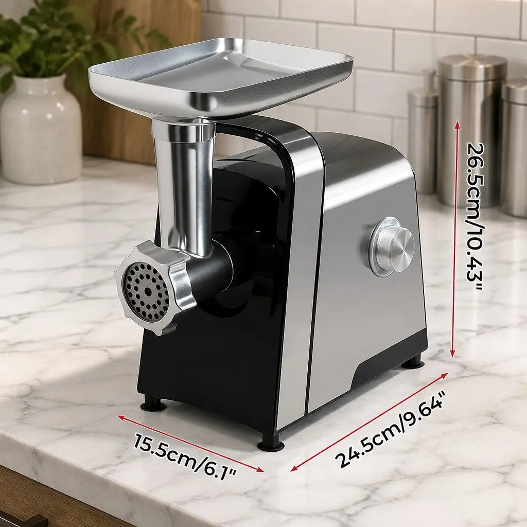 Electric Meat Grinder Mincer Sausage Maker Kibbe Attachment Kitchen Appliance 2800W