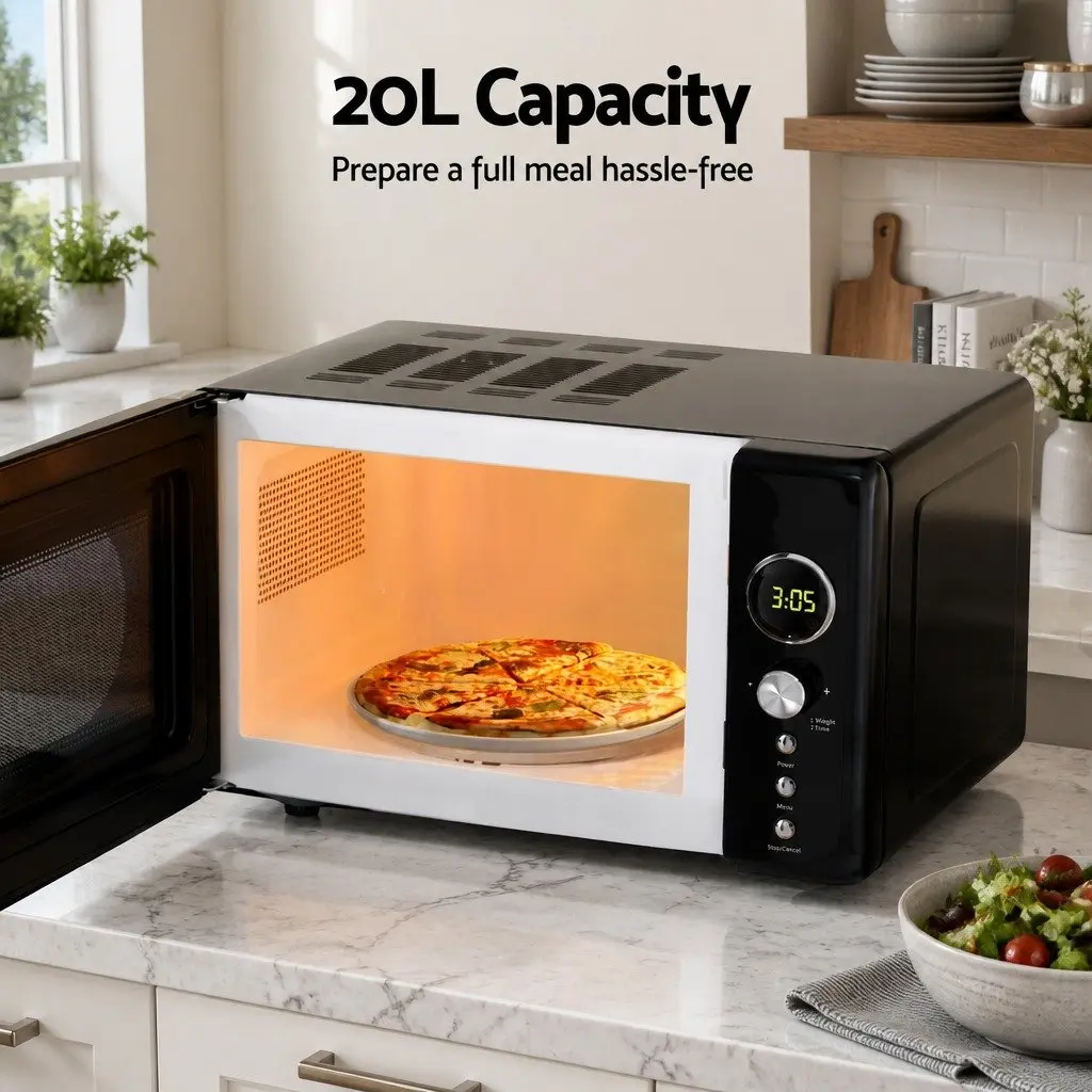 Microwave Oven Kitchen 20L Digital Black 700W