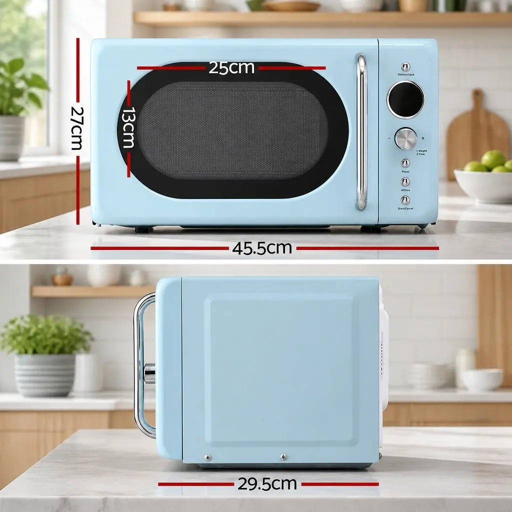 Microwave Oven Kitchen 20L Blue Digital Control