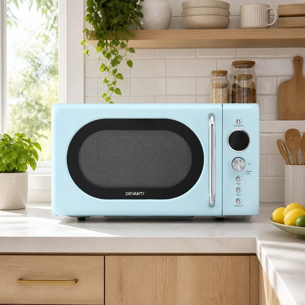 Microwave Oven Kitchen 20L Blue Digital Control