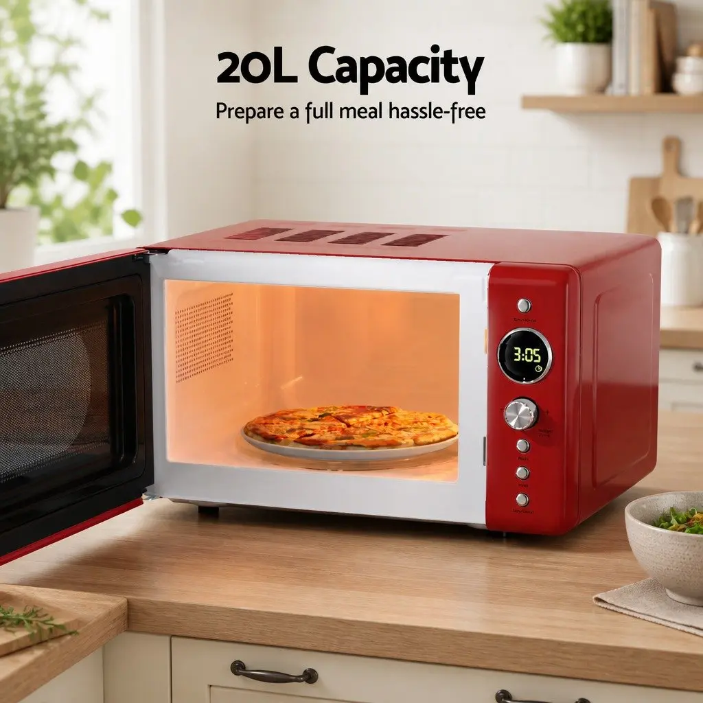 20L Microwave Oven with 700W Power and Auto Cook Menus