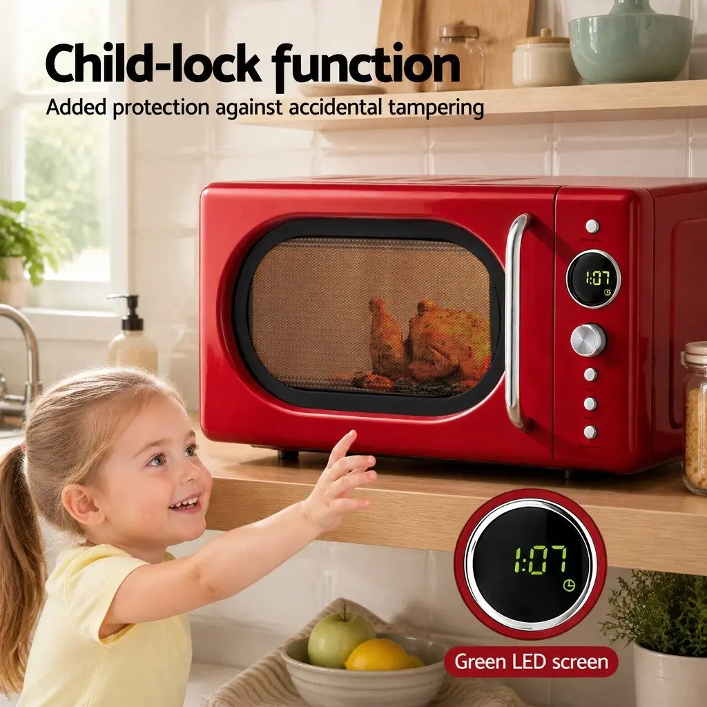 20L Microwave Oven with 700W Power and Auto Cook Menus