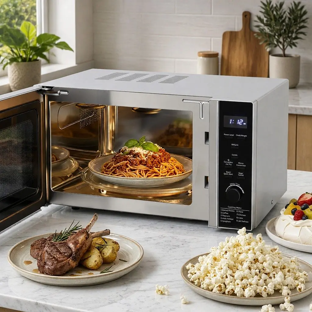 30L Microwave Oven 4-in-1 Air Fryer Convection Grill Digital Cooker LED Display