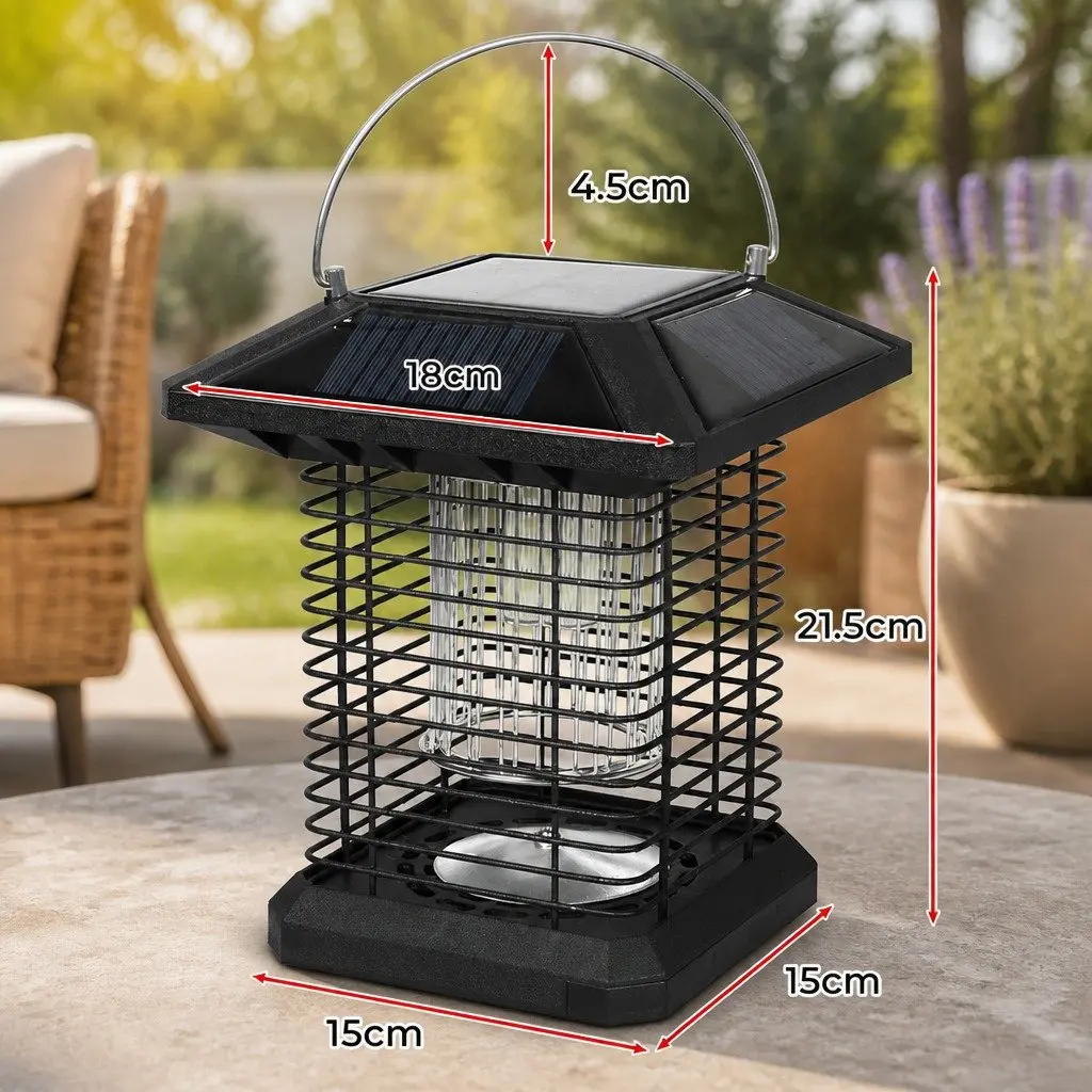 Electric Mosquito Killer Lamp Solar USB Rechargeable Indoor Outdoor Bug Zapper