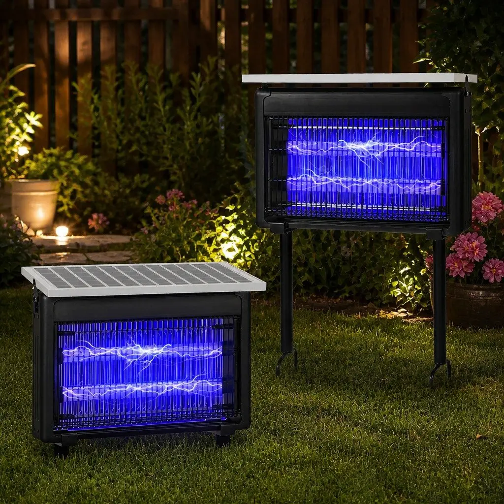 Electric Mosquito Killer Lamp Solar USB Powered Indoor Outdoor Bug Zapper