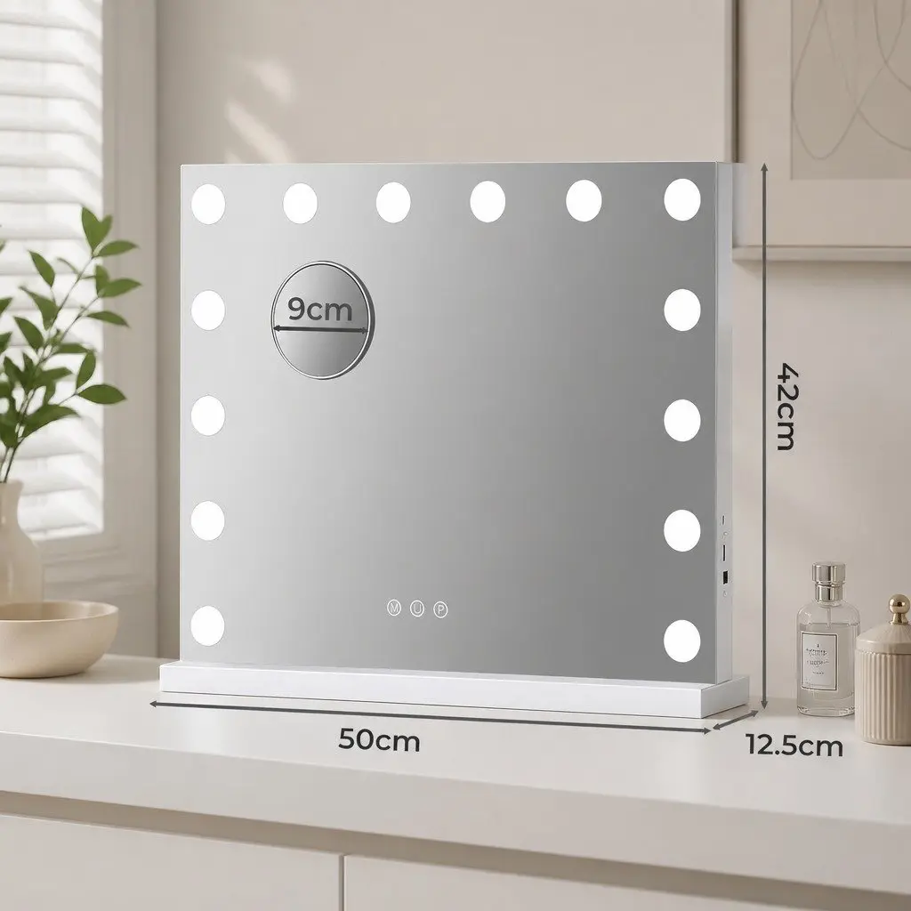 LED Vanity Makeup Mirror 50cm x 42cm