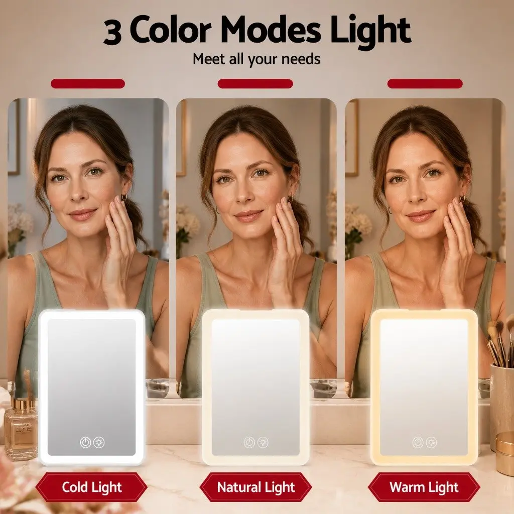 Portable Lighted Makeup Mirror