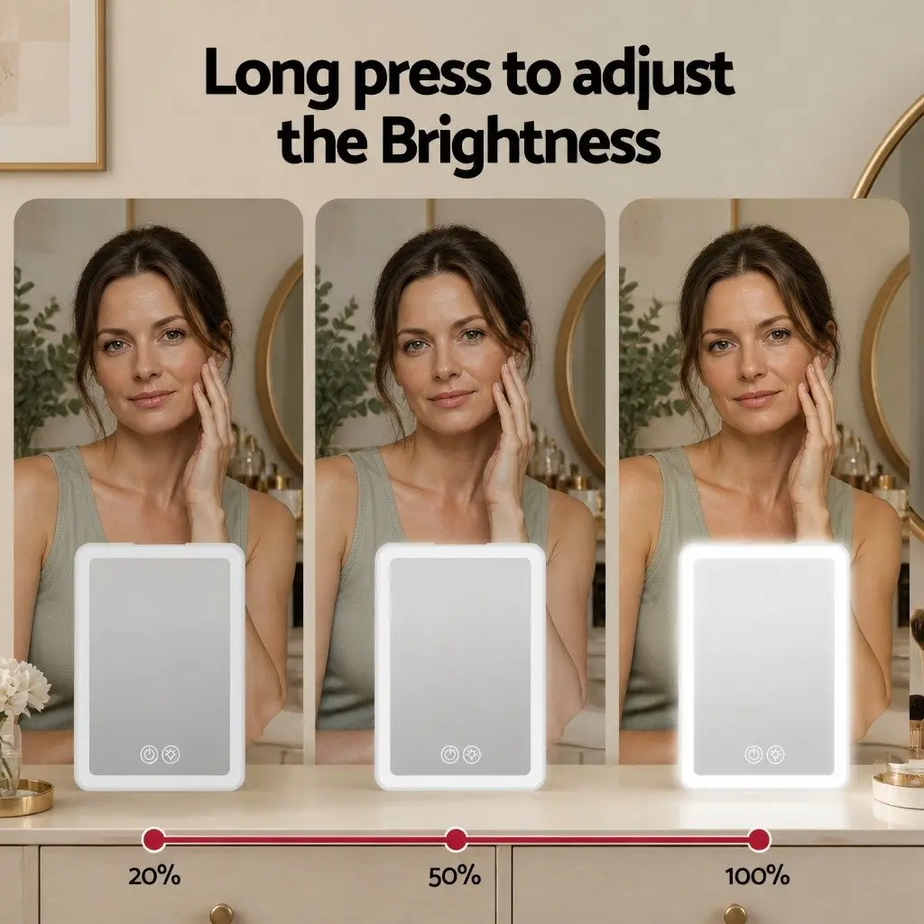 Portable Lighted Makeup Mirror