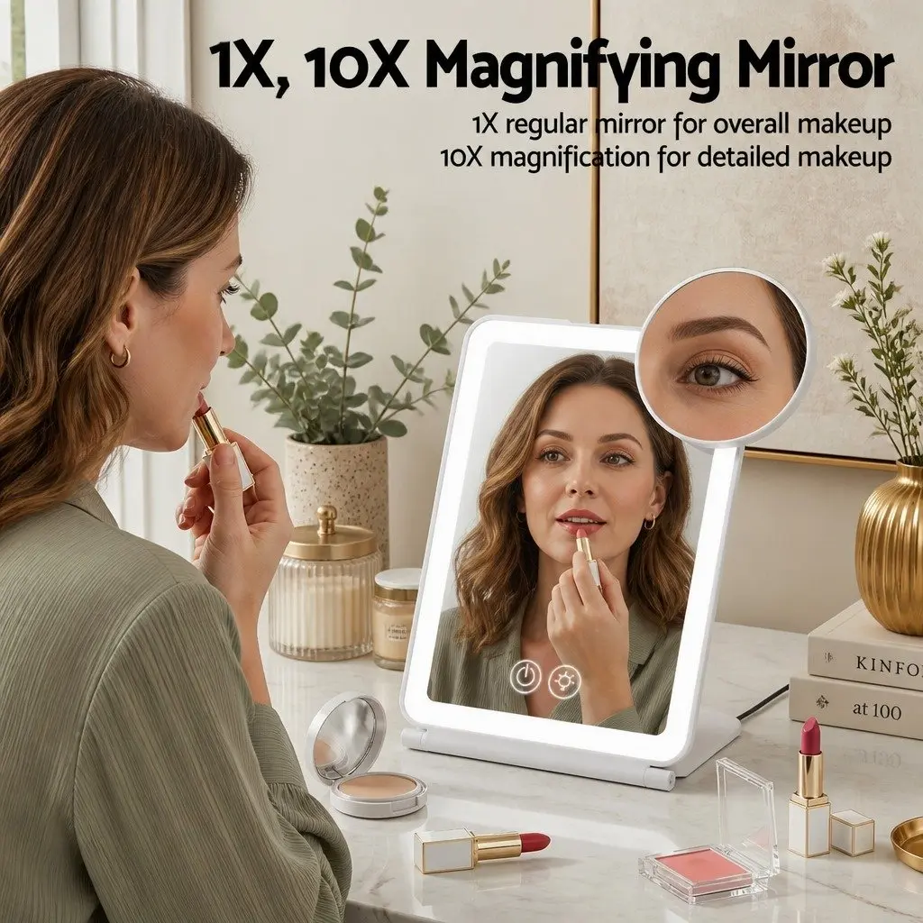 Portable Lighted Makeup Mirror
