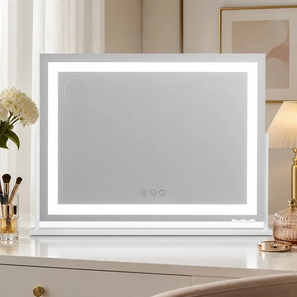 LED Makeup Mirror 80x58cm 360° Rotatable Vanity Mirror Lighted Adjustable Light