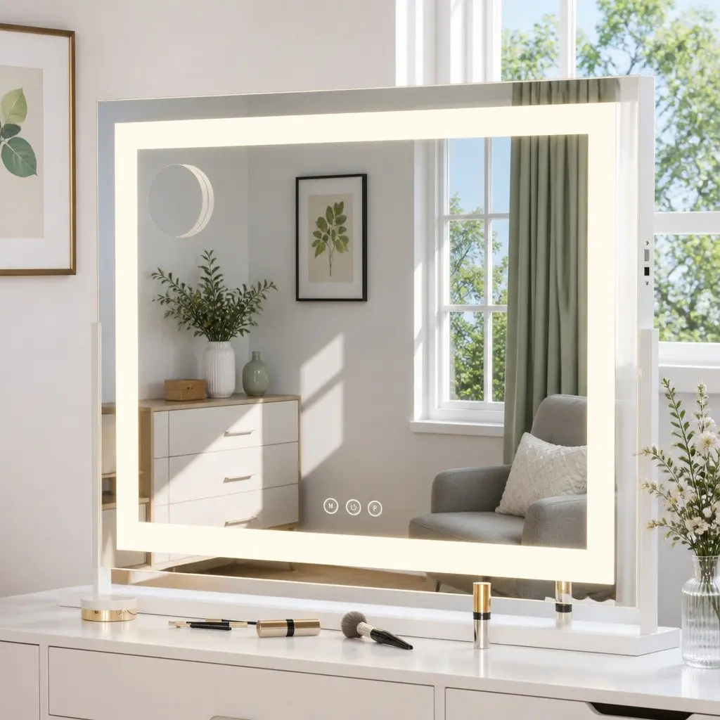 Makeup Mirror 80x65cm with LED Lighting