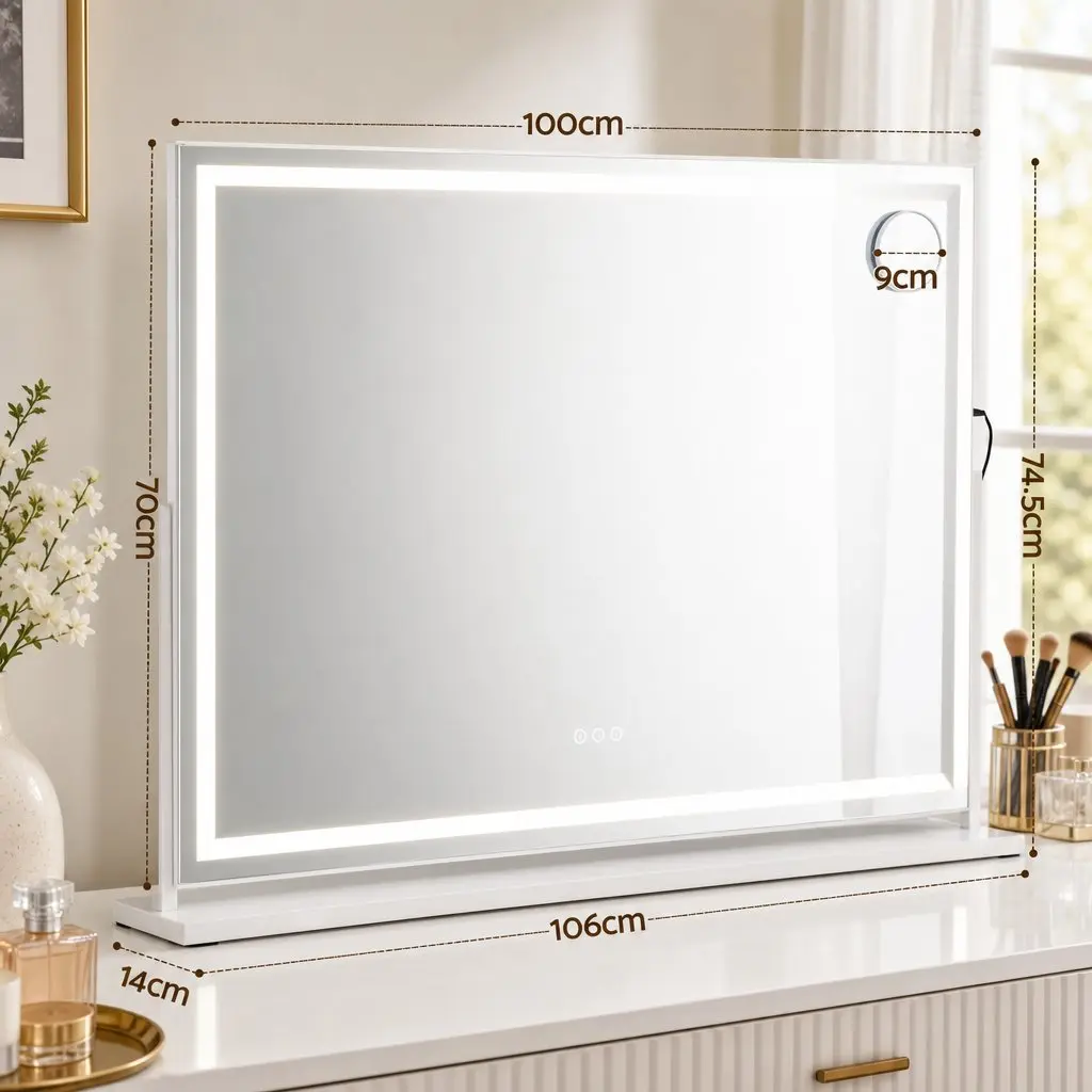 100x70cm LED Lighted Vanity Mirror
