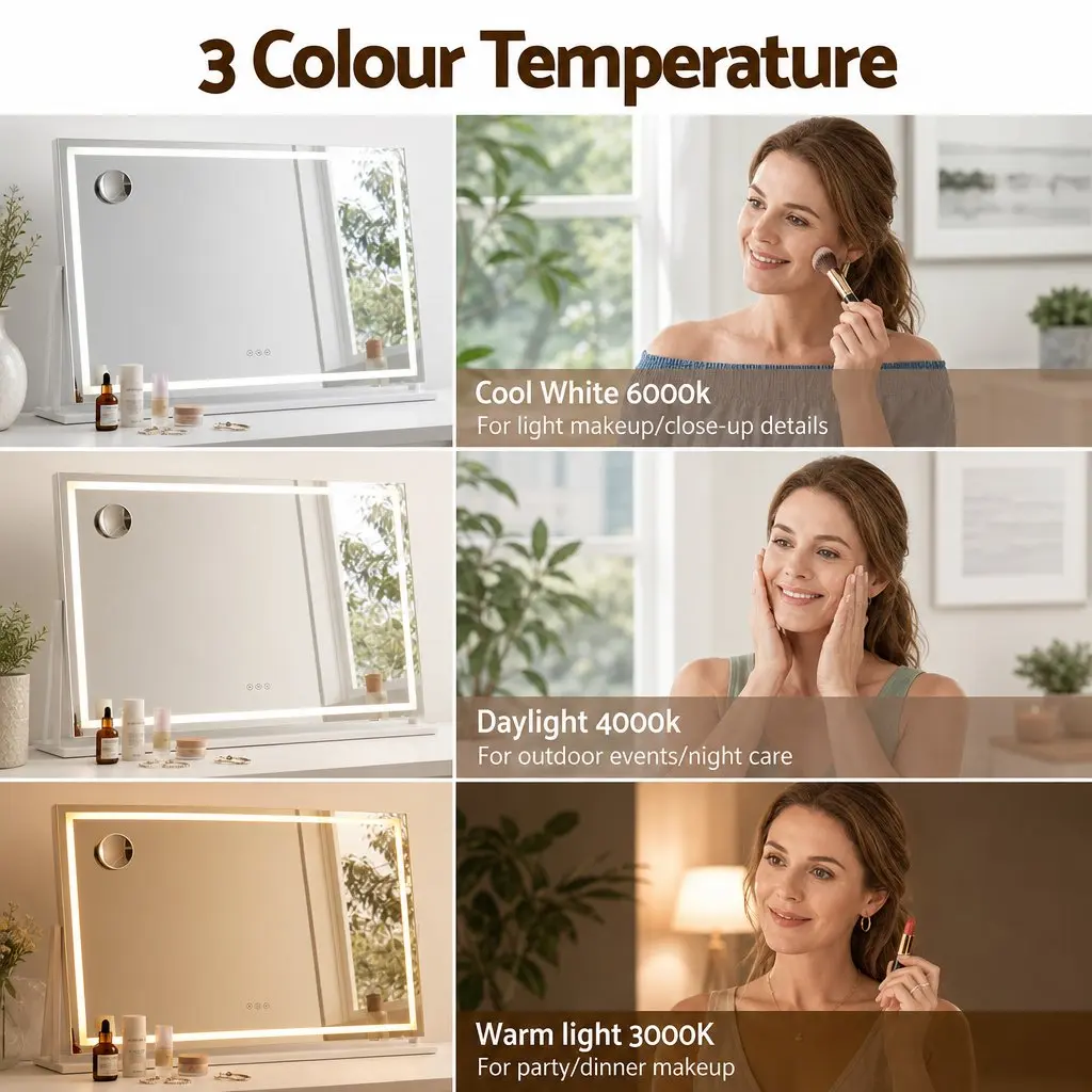 100x70cm LED Lighted Vanity Mirror