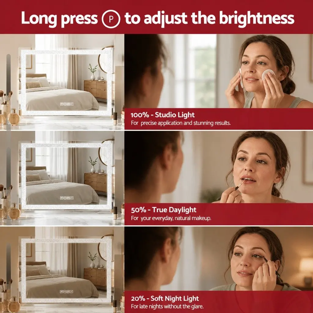 LED Crystal Lighted Makeup Mirror