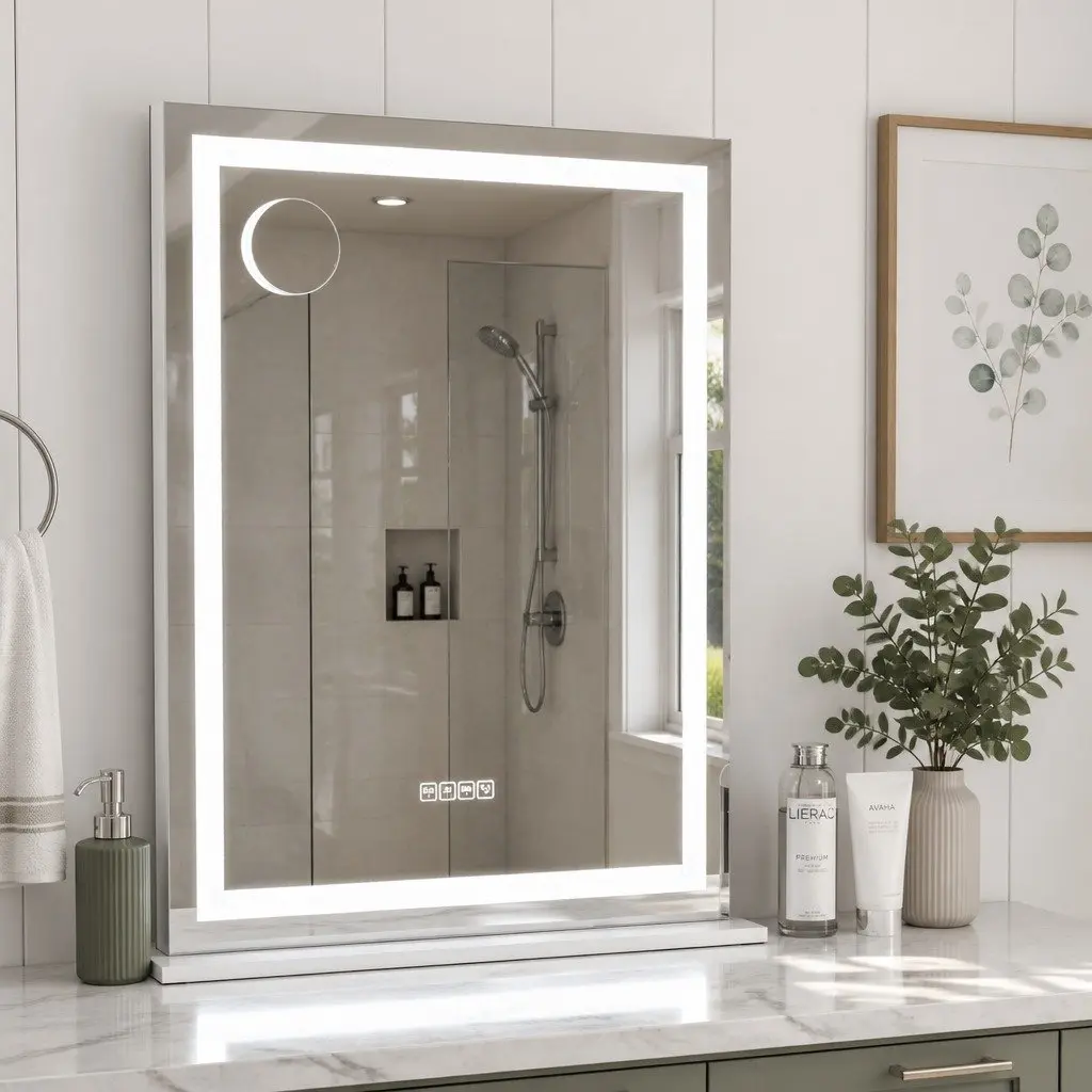 58x80cm Lighted Makeup Mirror with Bluetooth