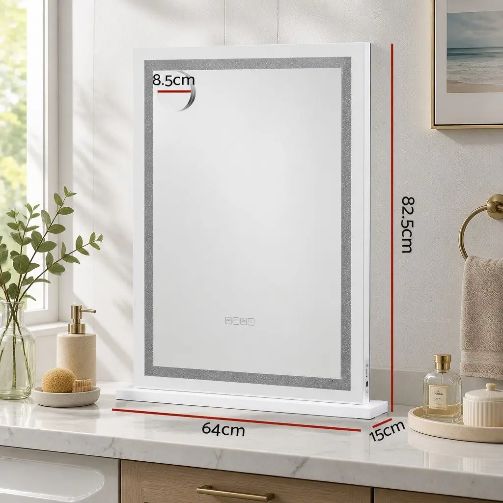 58x80cm Lighted Makeup Mirror with Bluetooth