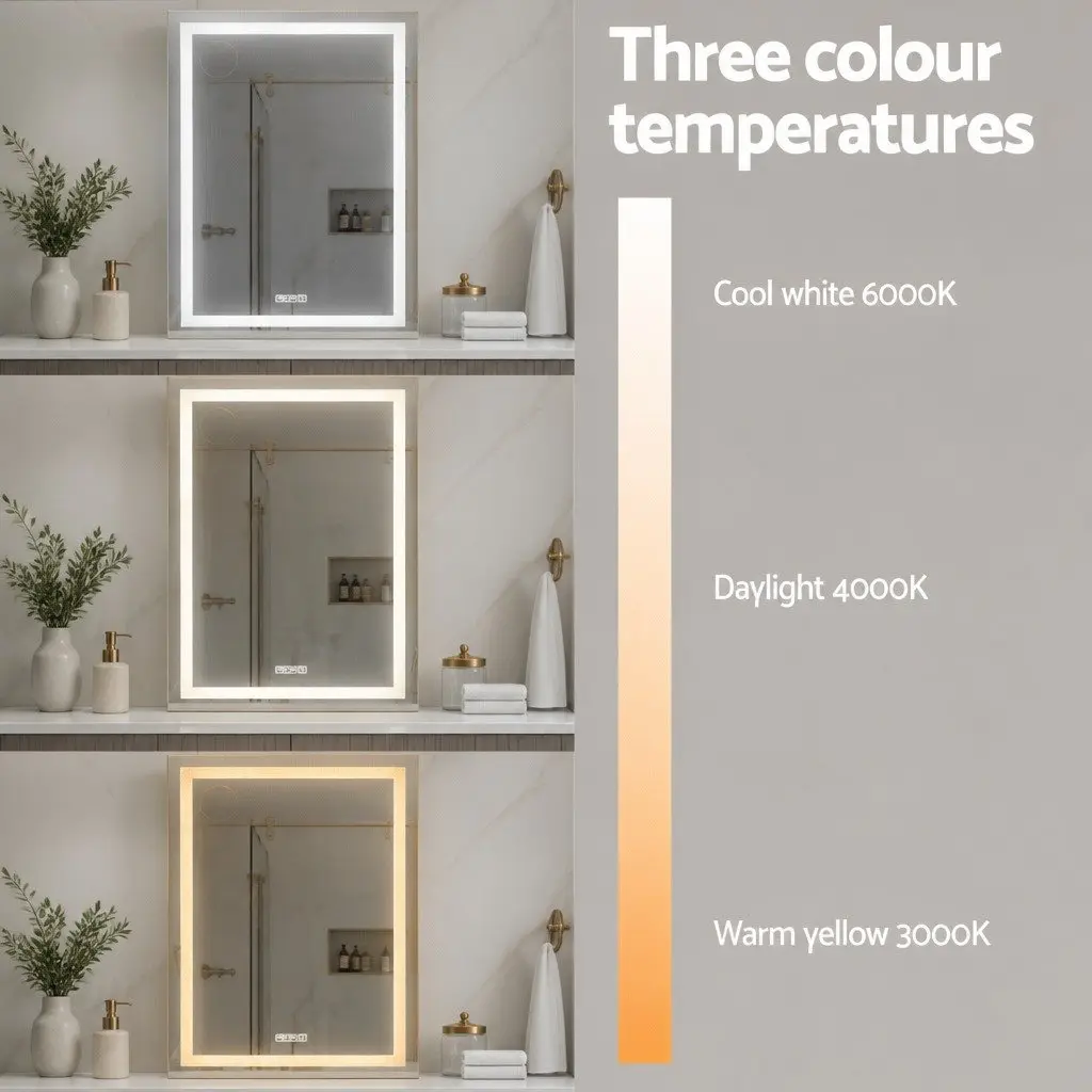 58x80cm Lighted Makeup Mirror with Bluetooth