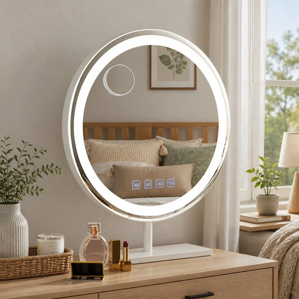 49x28cm Makeup Mirror with LED Lights and Bluetooth