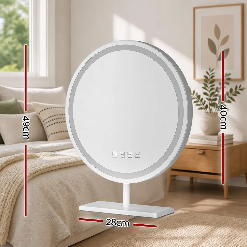 49x28cm Makeup Mirror with LED Lights and Bluetooth