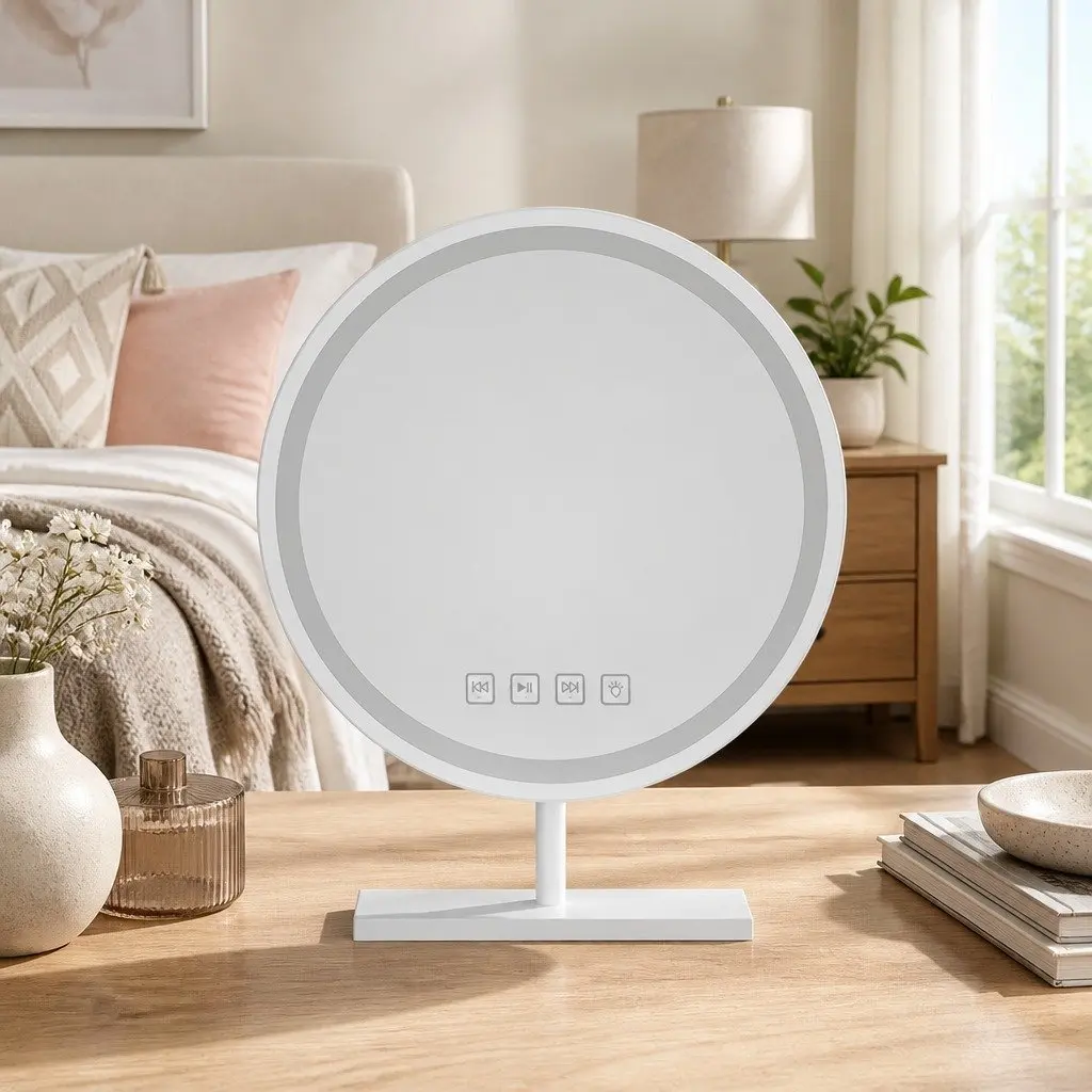 49x28cm Makeup Mirror with LED Lights and Bluetooth
