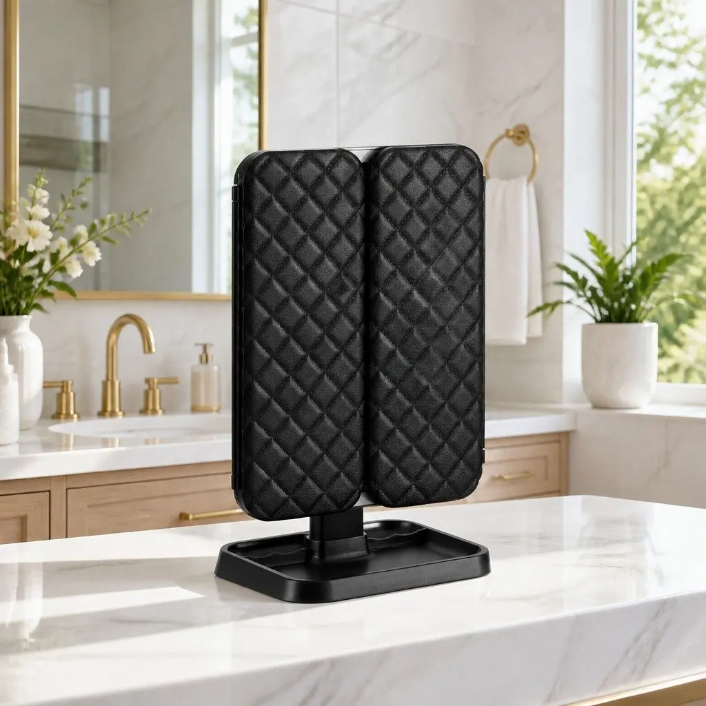 Tri-fold LED Makeup Mirror with Touch Control