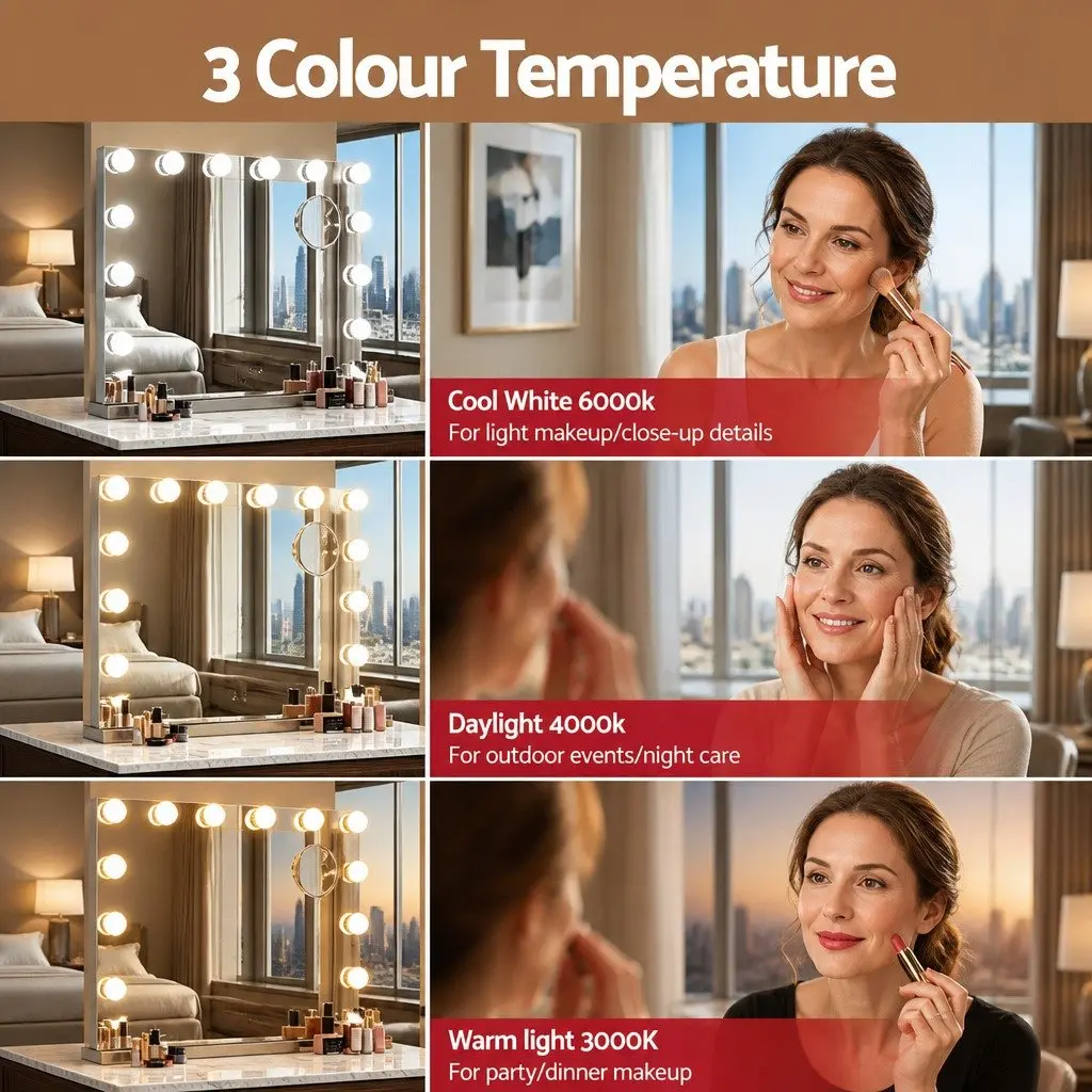 58x46cm Professional Makeup Mirror with Touch Controls