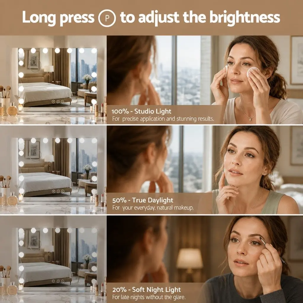 58x46cm Professional Makeup Mirror with Touch Controls