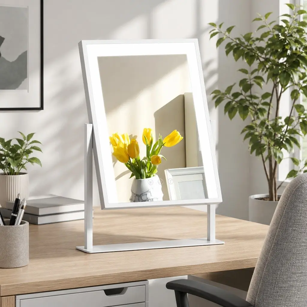 30x40cm Rotatable Makeup Mirror with LED Lights