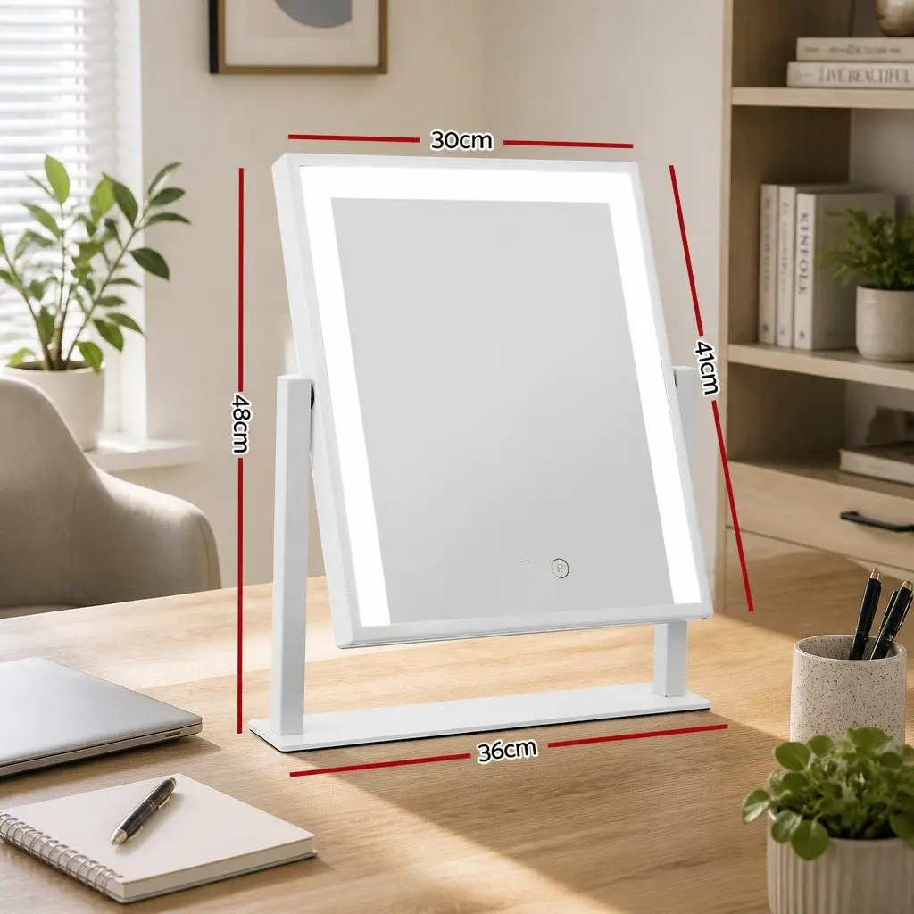 30x40cm Rotatable Makeup Mirror with LED Lights