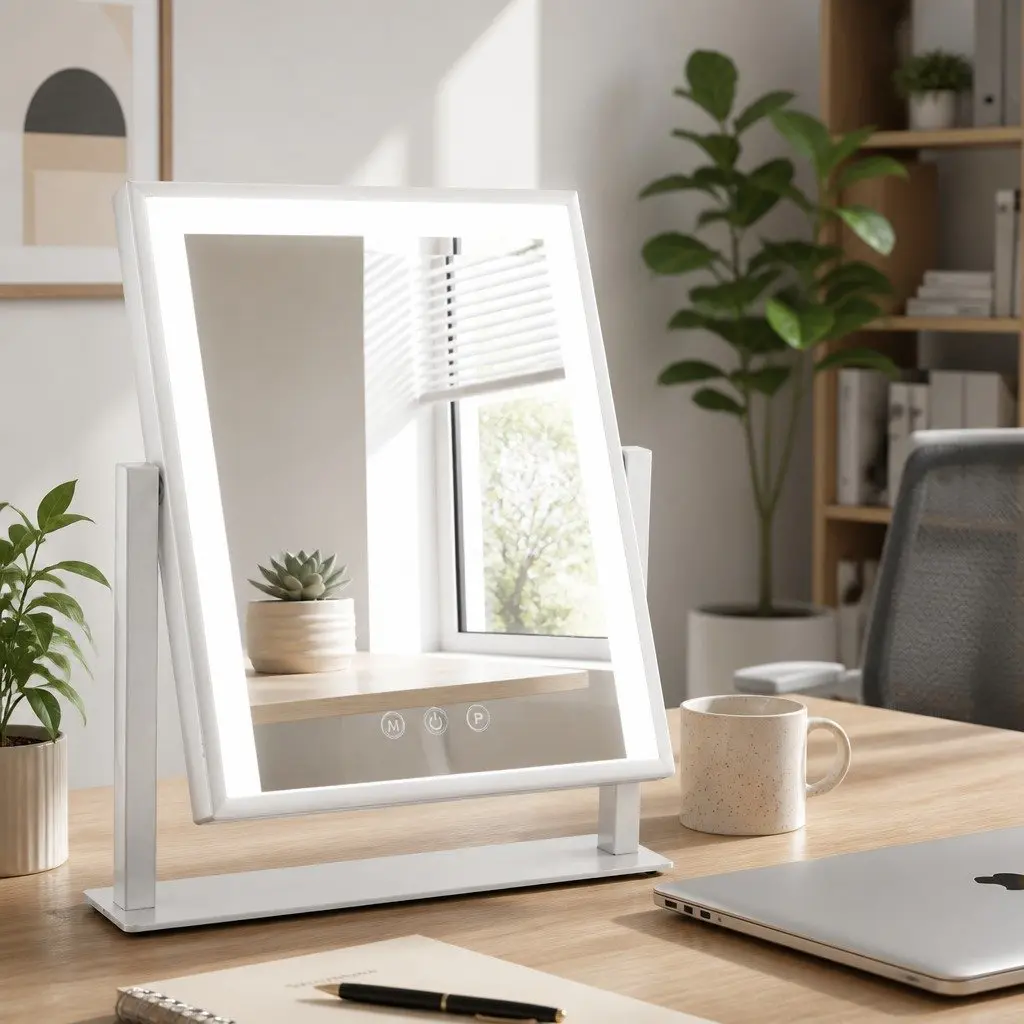 30x40cm Rotatable Makeup Mirror with LED Lights