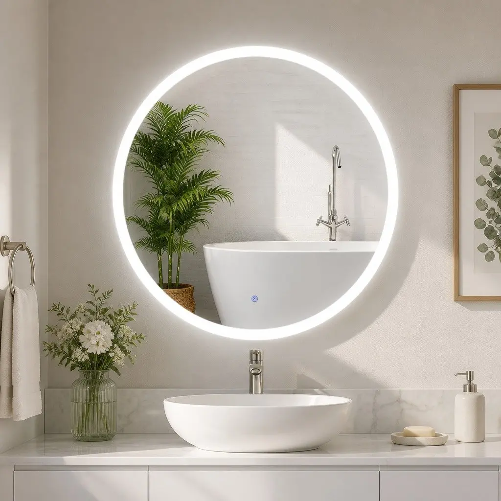 90cm Round LED Wall Mirror